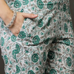 Stylum Women's White Ethnic Motif Printed Cotton Straight Kurta Pant Dupatta Set (KPDWHITEJALORI)