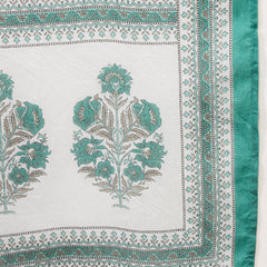 Stylum Women's White Ethnic Motif Printed Cotton Straight Kurta Pant Dupatta Set (KPDWHITEJALORI)