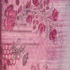 Stylum Women's Wine Tropical Printed & Embroidered Cotton Straight Kurta Pant Dupatta Set (KPDWINEAPPLE)