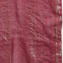 Stylum Women's Wine Woven Design & Embroidered Cotton Blend Straight Kurta Palazzo Dupatta Set (KPDWINEBOHRA)