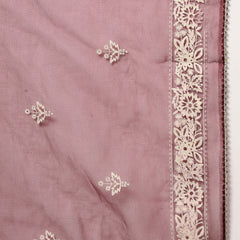 Stylum Women's Wine Ethnic Motif Khadi Printed & Embroidered Rayon Straight Kurta Pant Dupatta Set (KPDWINEGAJEEBO)