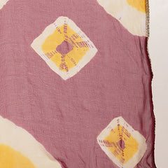 Stylum Women's Wine Bandhej Printed & Embroidered Cotton A-Line Kurta Pant Dupatta Set (KPDWINEMISHRI)