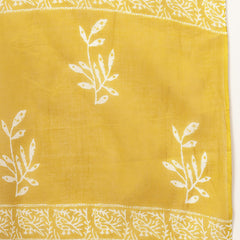 Stylum Women's Plus Size Yellow Floral Printed Cotton Anarkali Kurta Pant Dupatta Set (KPDYELLOWMANIPLUS)