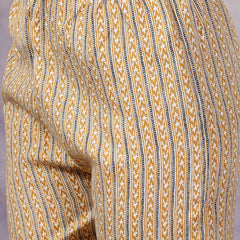 Stylum Women's Yellow Tropical Printed Cotton Blend Straight Kurta Pant Dupatta Set (KPDYELLOWSOMI)