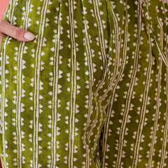 Stylum Women's Green Floral Printed Cotton Straight Kurta Pant Set (KPGREENMANALI)