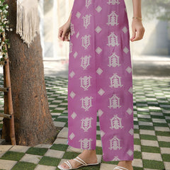Stylum Women's Mauve Printed Rayon Kurta Pant Set (KPMAUVEHUT)