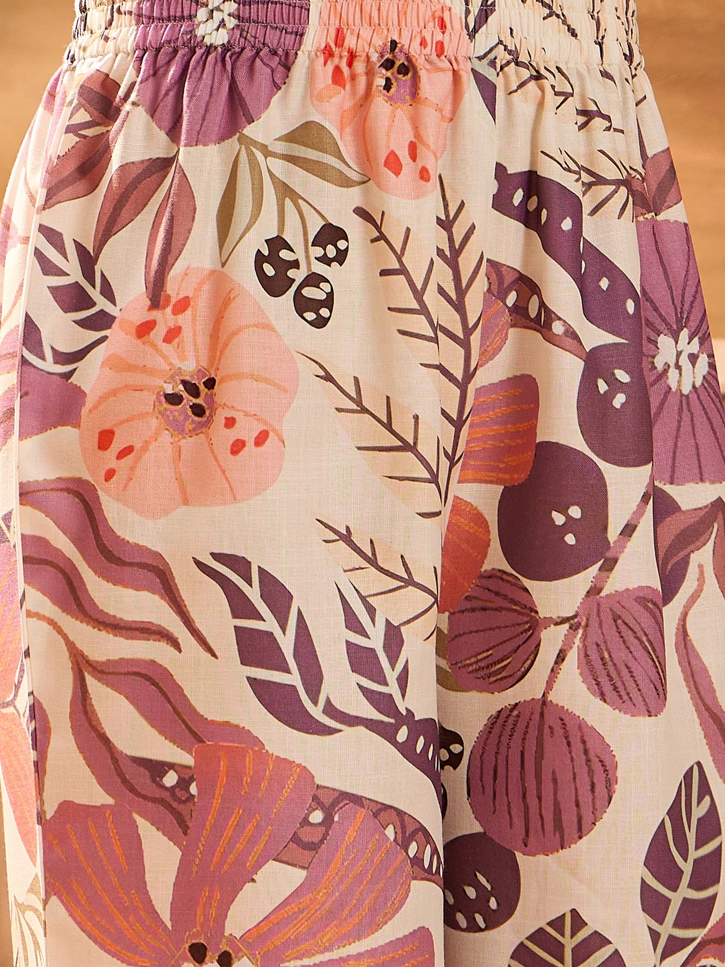Stylum Women's Multicolor Floral Printed Cotton Blend Kurta Palazzo Set (KPMULTIPITU)