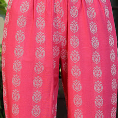 Stylum Women's Pink Woven Design Cotton Blend Straight Kurta Pant Set (KPPINKTAMKI)
