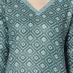 Stylum Women's Printed Cotton Blend Straight Kurta Pant Set (KPTINNYRAMA)