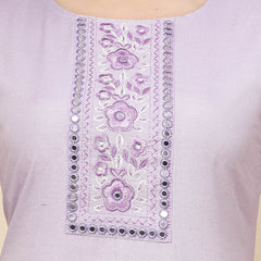 Lavender Straight Kurta Pant Set