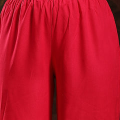 Stylum Women's Pink Bandhani Printed & Embroidered Crepe Kaftan Sharara Set (KSCORALSANDHYA)