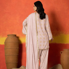 Stylum Women's Blush Gold Printed Rayon A-Line Kurti Farshi Salwar With Dupatta (KSDBLUSHWEDANI)