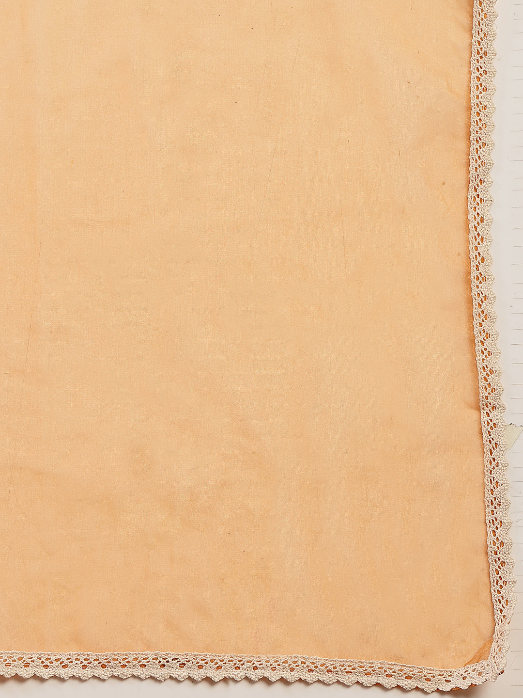 Stylum Women's Cream Leheriya Printed Kota Doria Short Kurti Sharara Dupatta Set (KSDCREAMNEENA)