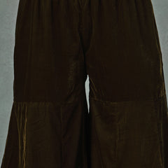 Stylum Women's Green Solid & Embroidered Velvet Straight Short Kurta Sharara Dupatta Set (KSDGREENRONAK)