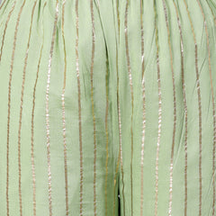 Stylum Women's Printed & Embroidered Chanderi Cotton Kurta Sharara Dupatta Set (KSDKASATA)