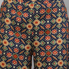 Stylum Women's Printed Rayon Kurta Sharara Dupatta Set (KSDNAVYBIBA)