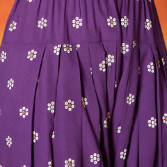 Stylum Women's Violet Floral Printed Rayon Straight Kurti Farshi Salwar Dupatta Set (KSDVOILKANGNA)