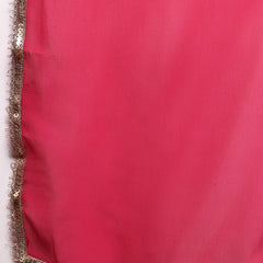 Stylum Women's Magenta Embroidered Georgette Lehenga & Blouse with Dupatta (LEHMAGENTAMANNAT)
