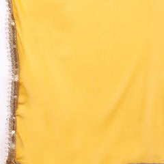 Stylum Women's Mustard Embroidered Georgette Lehenga & Blouse with Dupatta (LEHMUSTARDMANNAT)