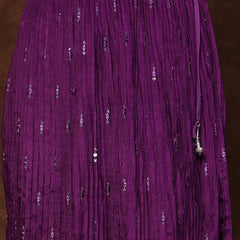 Stylum Women's Violet Embroidered Georgette Lehenga & Blouse with Dupatta (LEHVOILRADO)