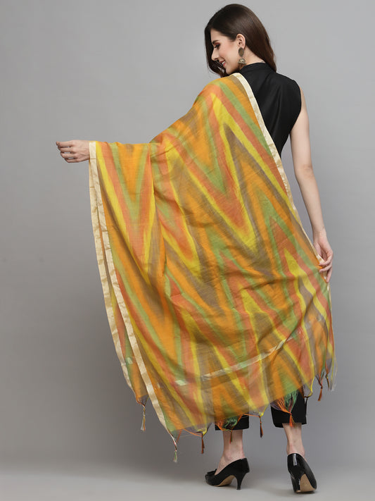 Stylum Women's Self Design Silk Blend Dupatta-MUSTARDTOLA