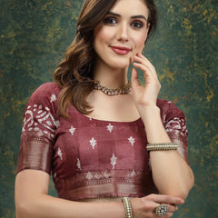 Batik Print Cotton Blend Saree