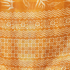 Stylum Women's Paisley Print Cotton Blend Saree (Mustpetal)