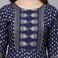 Printed Rayon Anarkali Kurta