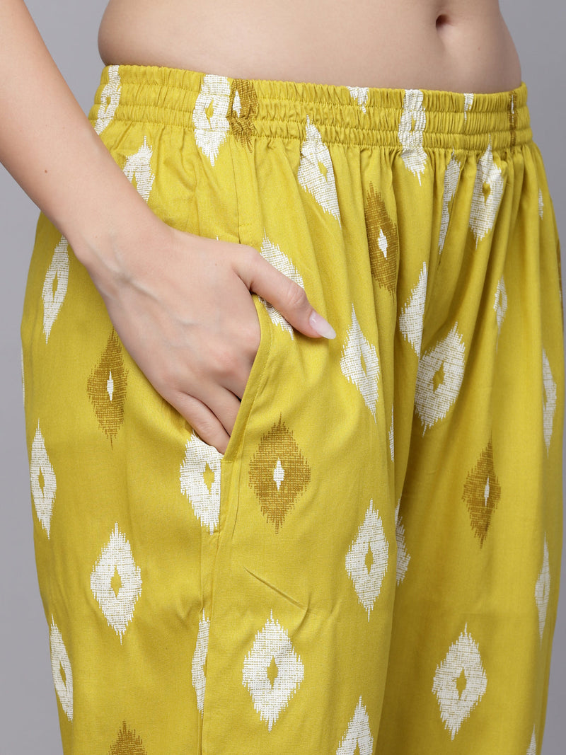 Stylum Women's Ikat Print Rayon Night Suit Set (NISTARROW)