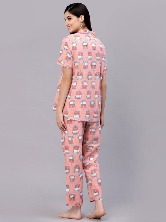 Stylum Women's Printed Cotton Night Suit (NISTAUTO)