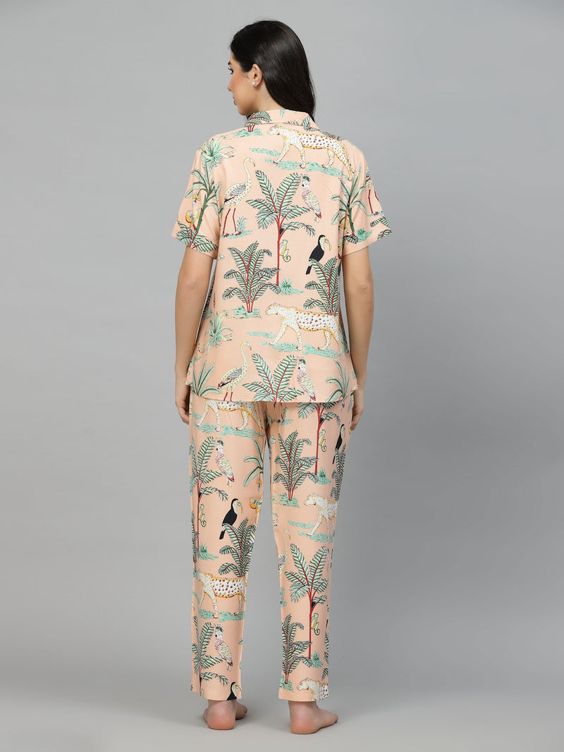 Animal Rayon Printed Night Suit