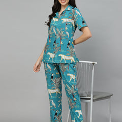 Animal Rayon Printed Night Suit