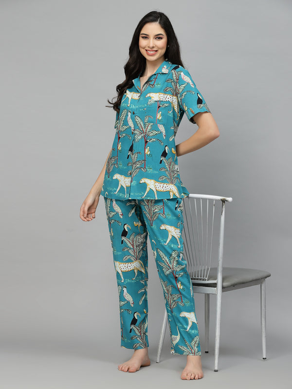 Animal Rayon Printed Night Suit