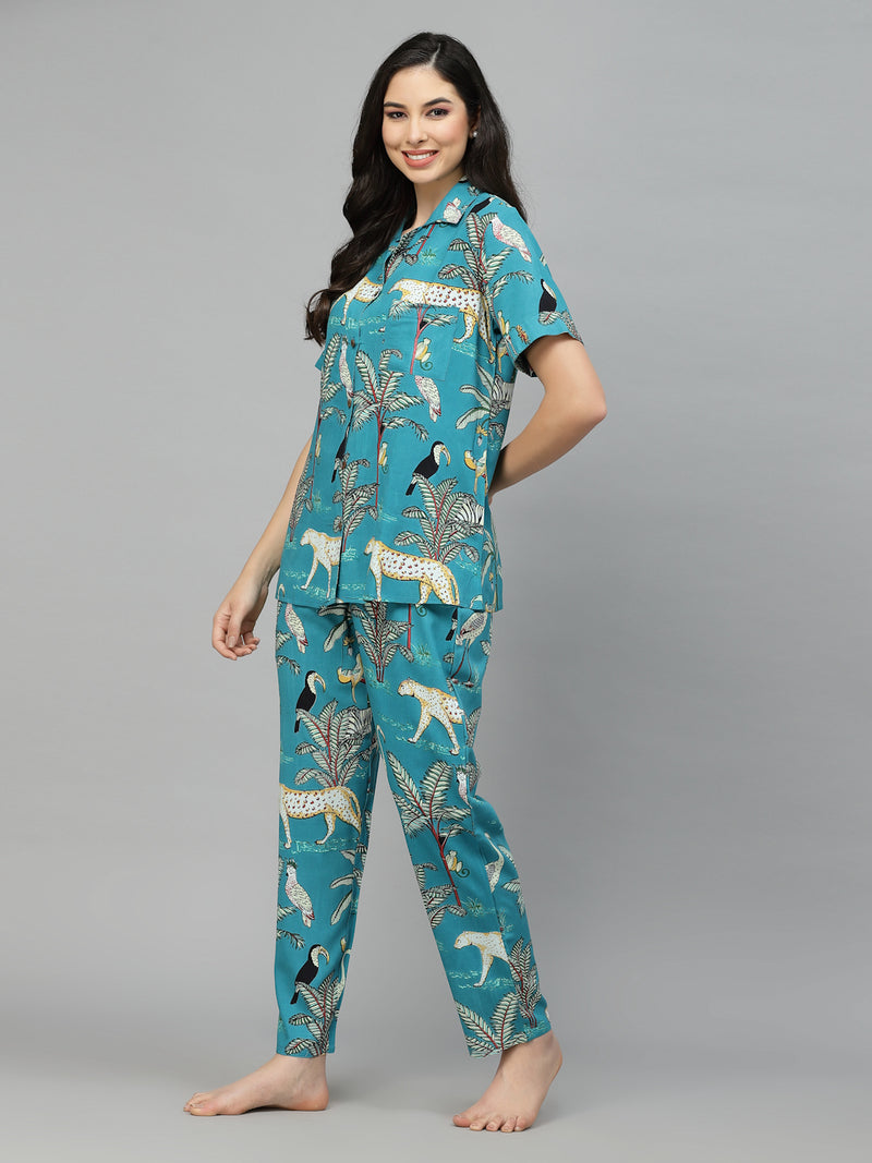 Animal Rayon Printed Night Suit