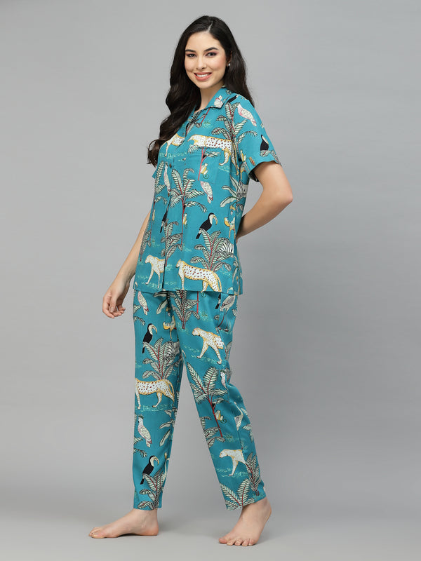 Animal Rayon Printed Night Suit