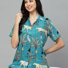 Animal Rayon Printed Night Suit