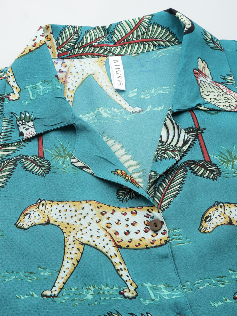 Animal Rayon Printed Night Suit