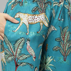 Animal Rayon Printed Night Suit