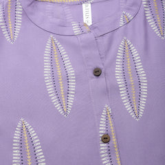 Purple Rayon A-Line Kurta