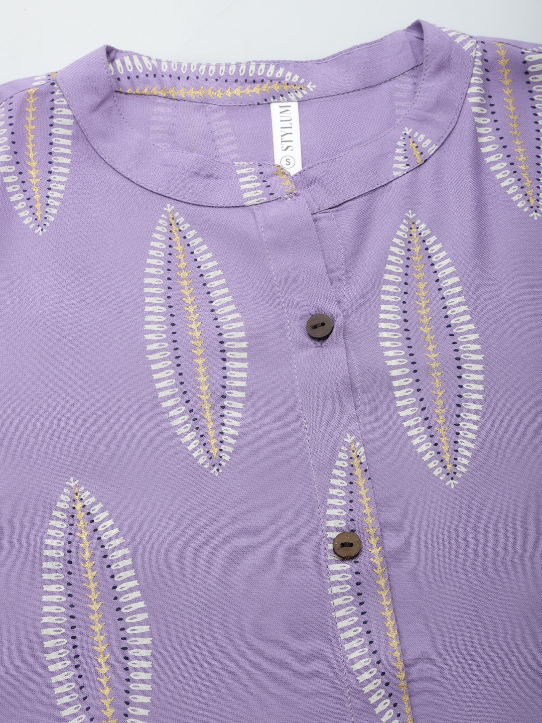 Purple Rayon A-Line Kurta