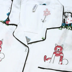 Stylum Women's Animal Print Rayon Plus Size Night Suit Set (Nist0015)