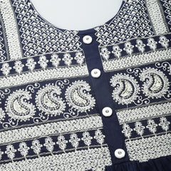 Stylum Women's Embroidered Rayon Flared kurta (PARINAVY)