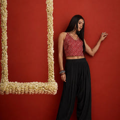 Stylum Women's Black Solid Rayon Farshi Salwar (PTBLACKSETHI)
