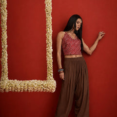 Stylum Women's Brown Solid Rayon Farshi Salwar (PTBROWNSETHI)