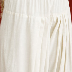 Stylum Women's Cream Solid Rayon Farshi Salwar (PTCREAMSETHI)
