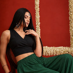 Stylum Women's Green Solid Rayon Balloon Pant (PTGREENCAMP)