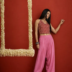 Stylum Women's Pink Solid Rayon Farshi Salwar (PTPINKSETHI)