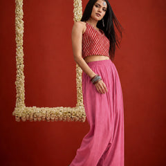 Stylum Women's Pink Solid Rayon Farshi Salwar (PTPINKSETHI)
