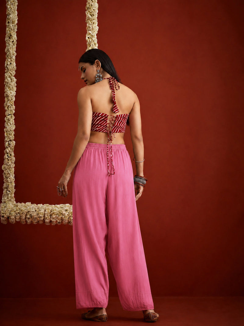 Stylum Women's Pink Solid Rayon Farshi Salwar (PTPINKSETHI)