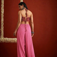 Stylum Women's Pink Solid Rayon Farshi Salwar (PTPINKSETHI)